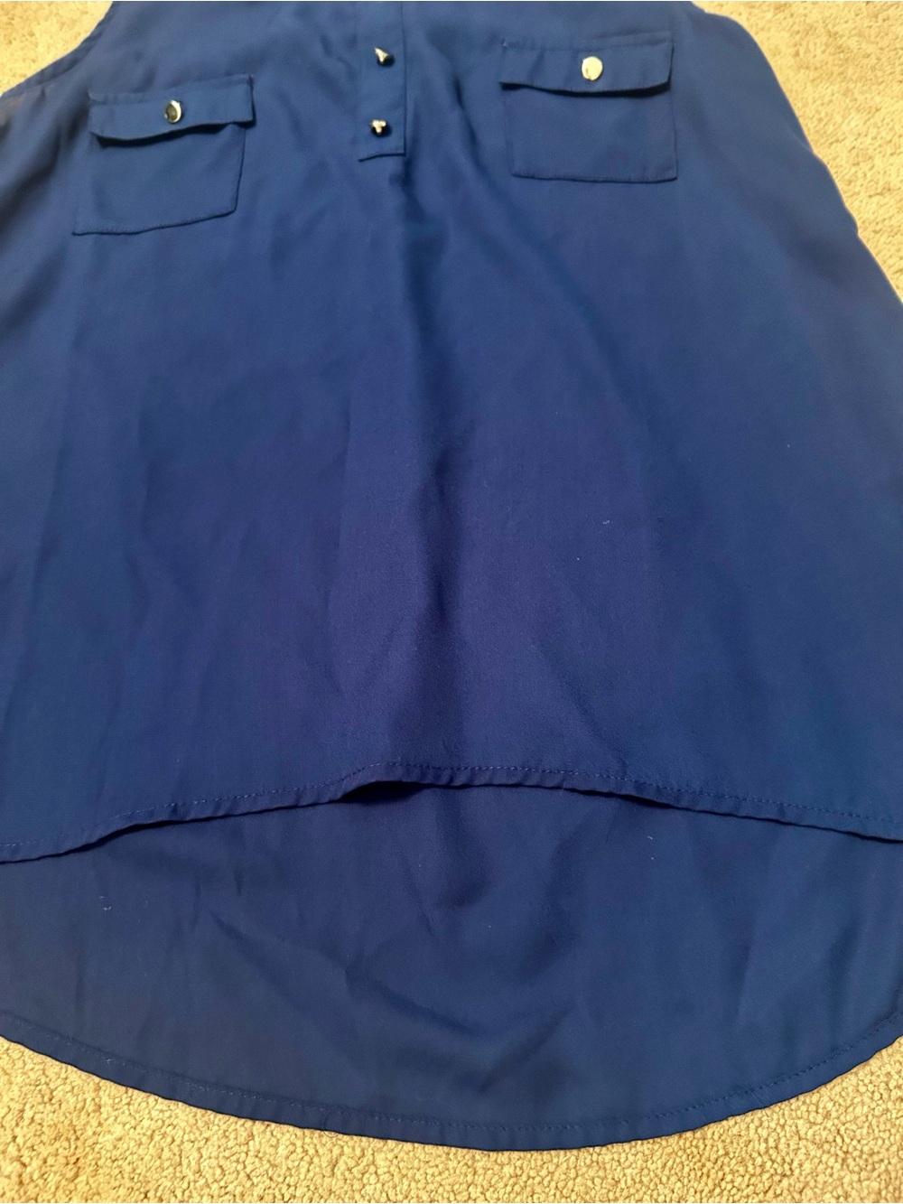 love J Deep Blue Buttoned Tank Top - Picture 4 of 5